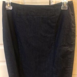 Denim pencil skirt
